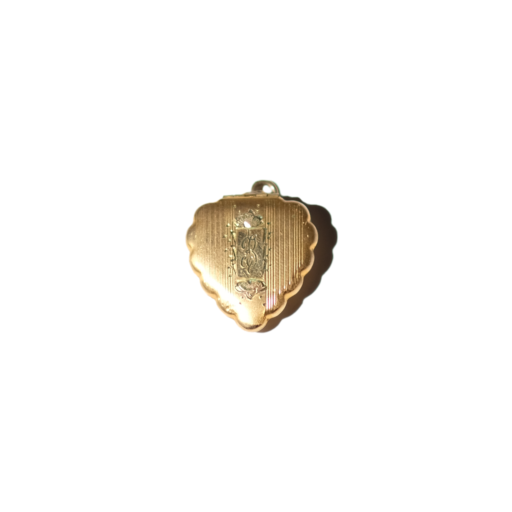 "B" heart locket